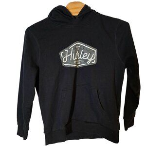 Hurley Surf Co Hooded Sweatshirt Size XL Men's‎ Black Drawstring Hoodie
